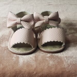 Pink Bow Baby Sandals